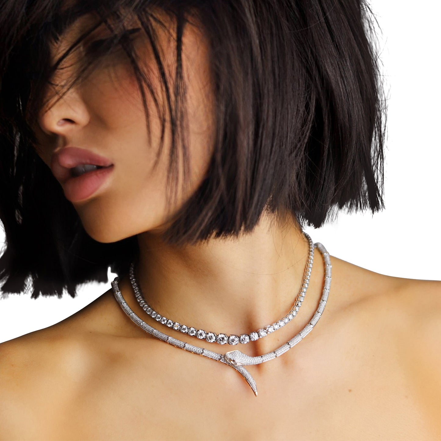 L'garé Classic Python Eternity Necklace